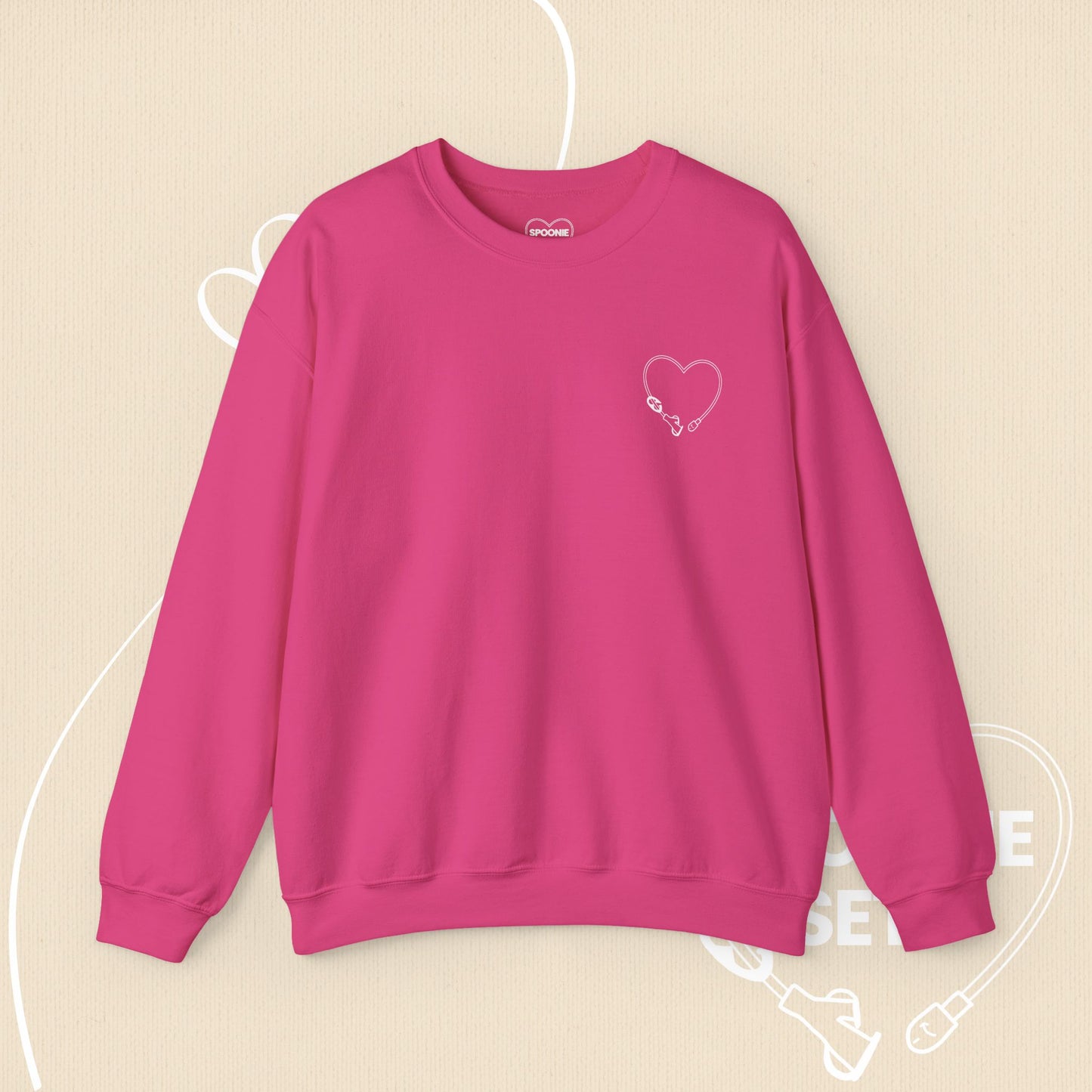 Heart Feeding Tube Sweatshirt: Medical Awareness, Chronic Illness Support