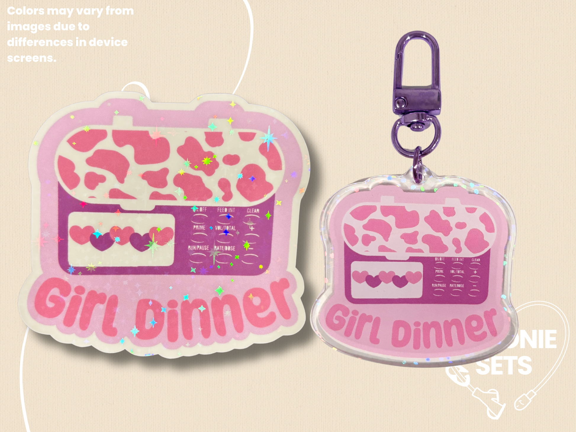 Girl Dinner Keychain Bundle-1-Spoonie Sets