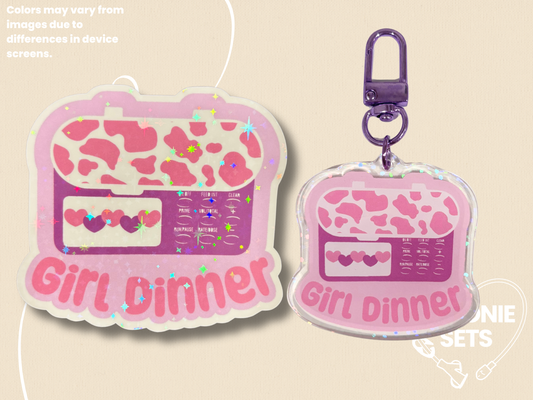 Girl Dinner Keychain Bundle-1-Spoonie Sets