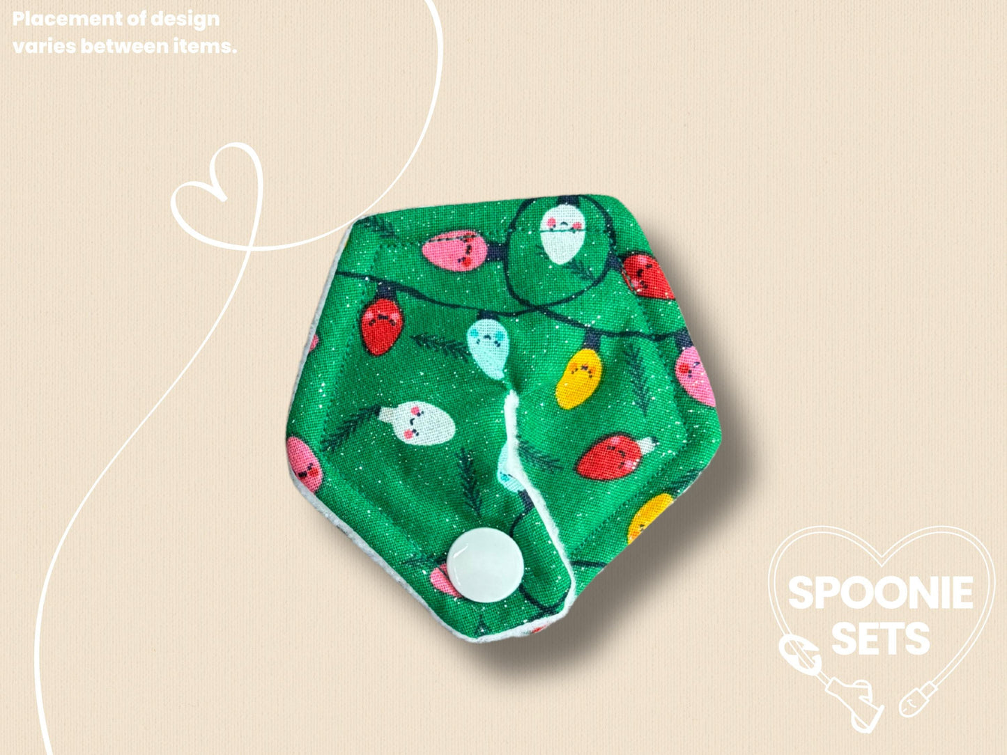 Tubie Pad - Glitter Rainbow Christmas Lights for G/GJ/J Feeding Tubes