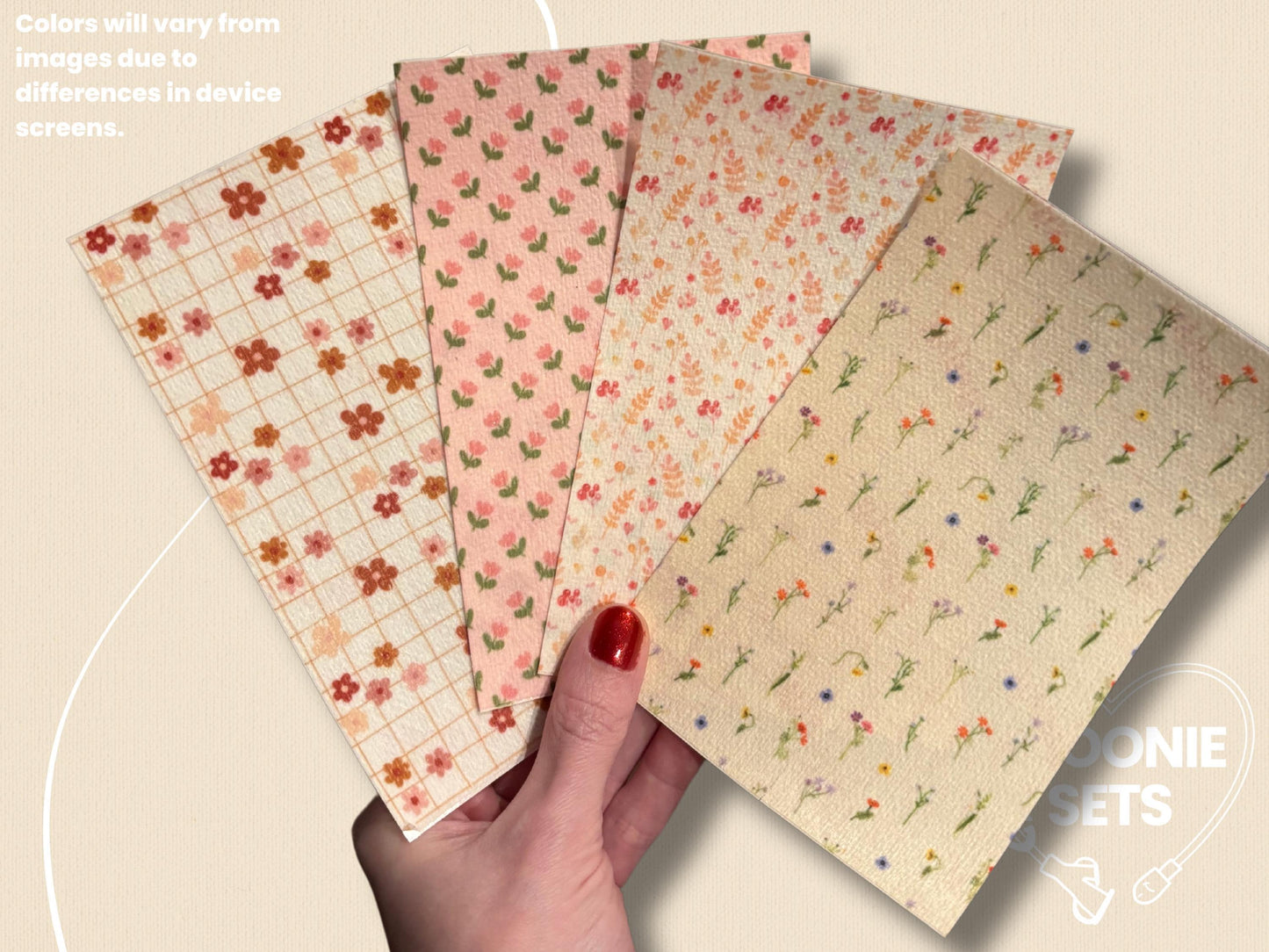 Floral Tubie Tape: Pink Tulips, Neutral Daisies, Wildflowers - Decorative Tape for Feeding Tubes