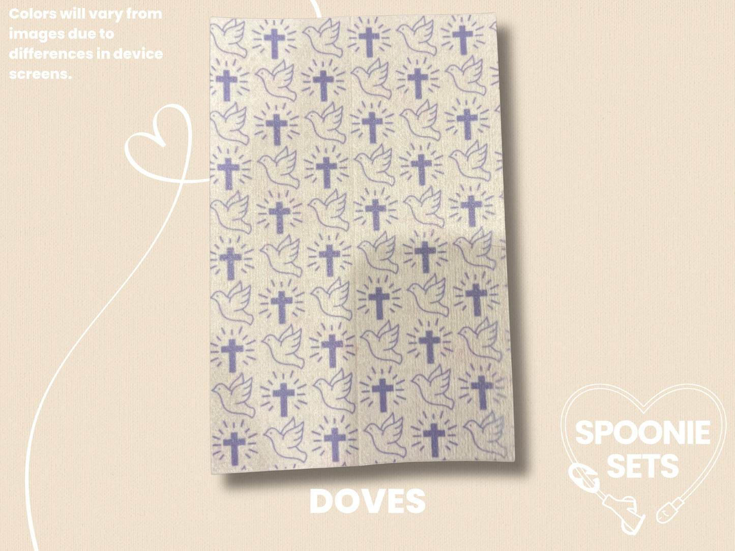 Faith Printed Tubie Tape: Crosses, Doves, Sheep for NG/NJ Feeding Tube & Central Line