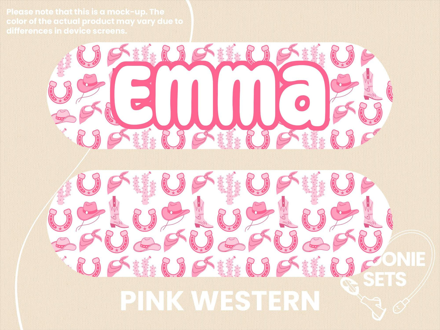 Western Feeding Tube Pump Sticker: Disco Cowgirl, Bows, Boots