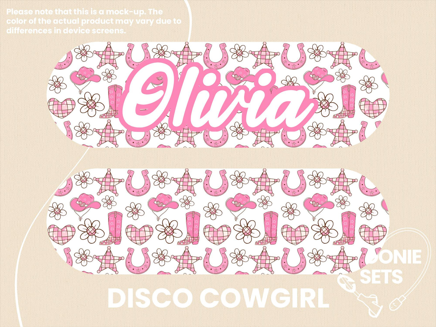 Western Feeding Tube Pump Sticker: Disco Cowgirl, Bows, Boots