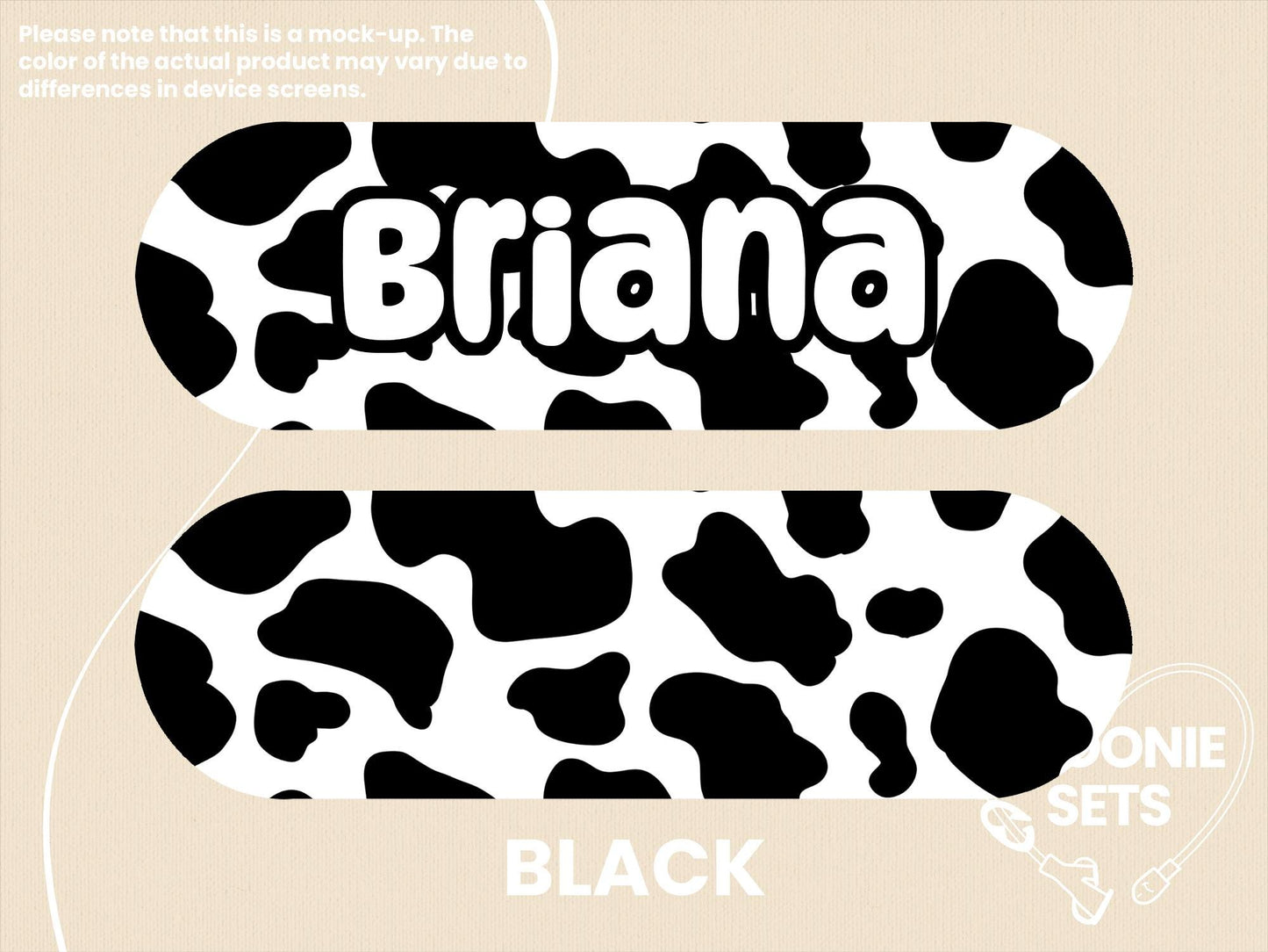 Cow Print Feeding Tube Pump Sticker - Black, Purple, Brown, Pink Animal Print