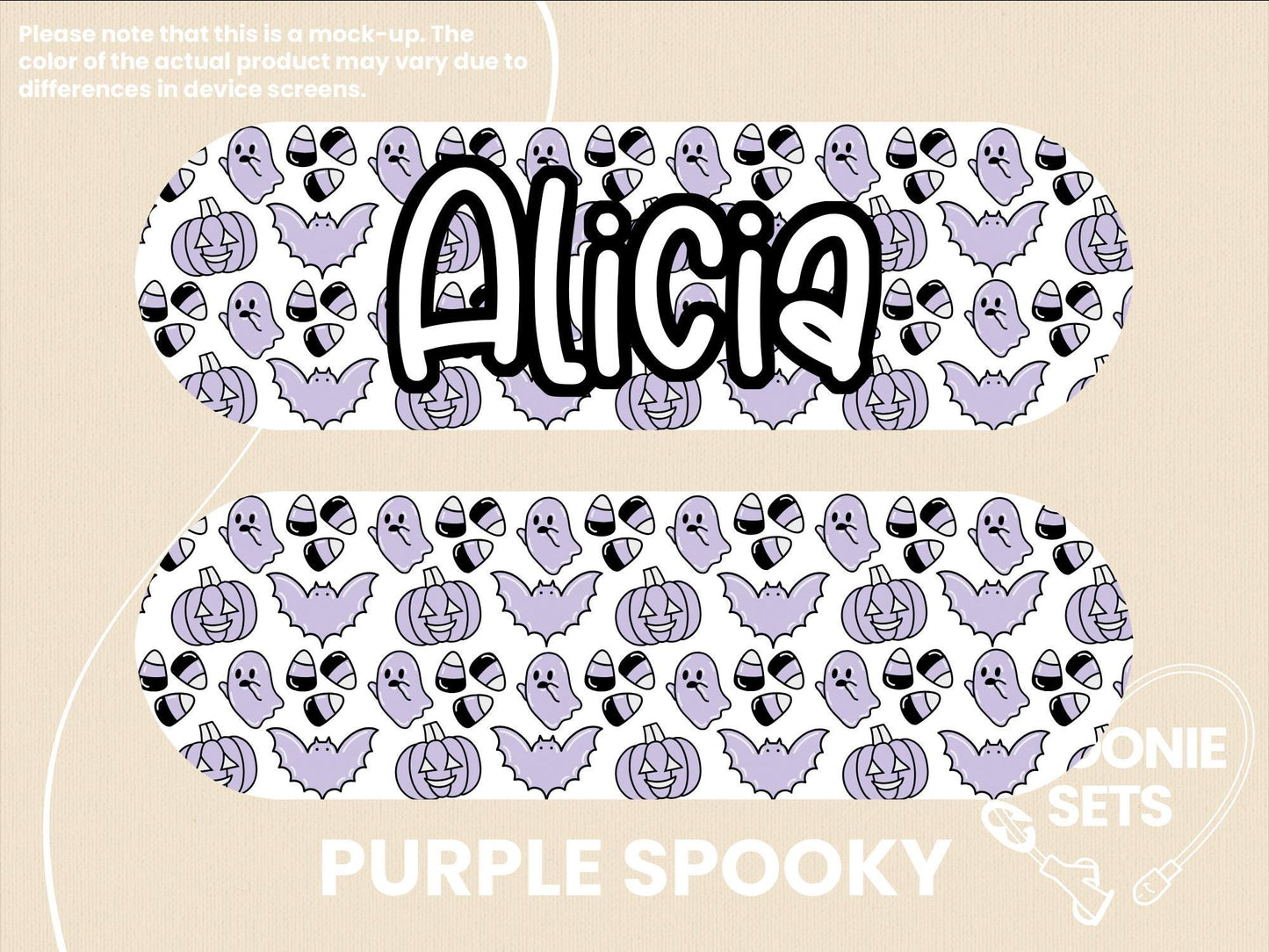 Halloween Feeding Tube Pump Sticker: Pumpkin Ghosts, Skulls, Spiders