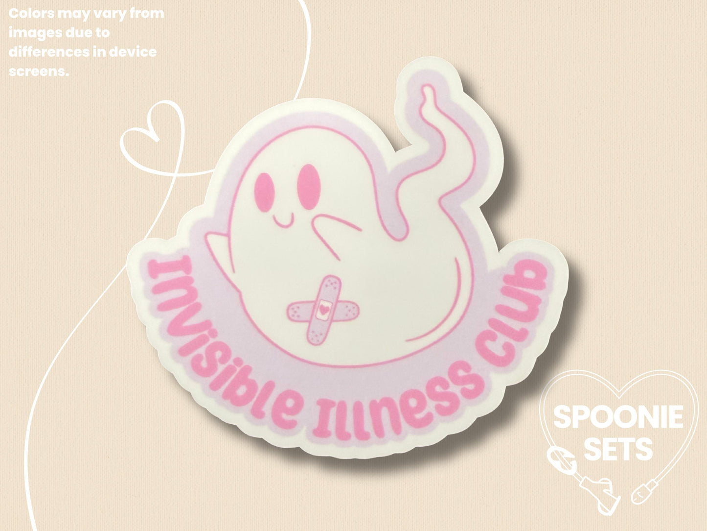 Invisible Illness Club Sticker: Chronic Illness Spoonie Decal
