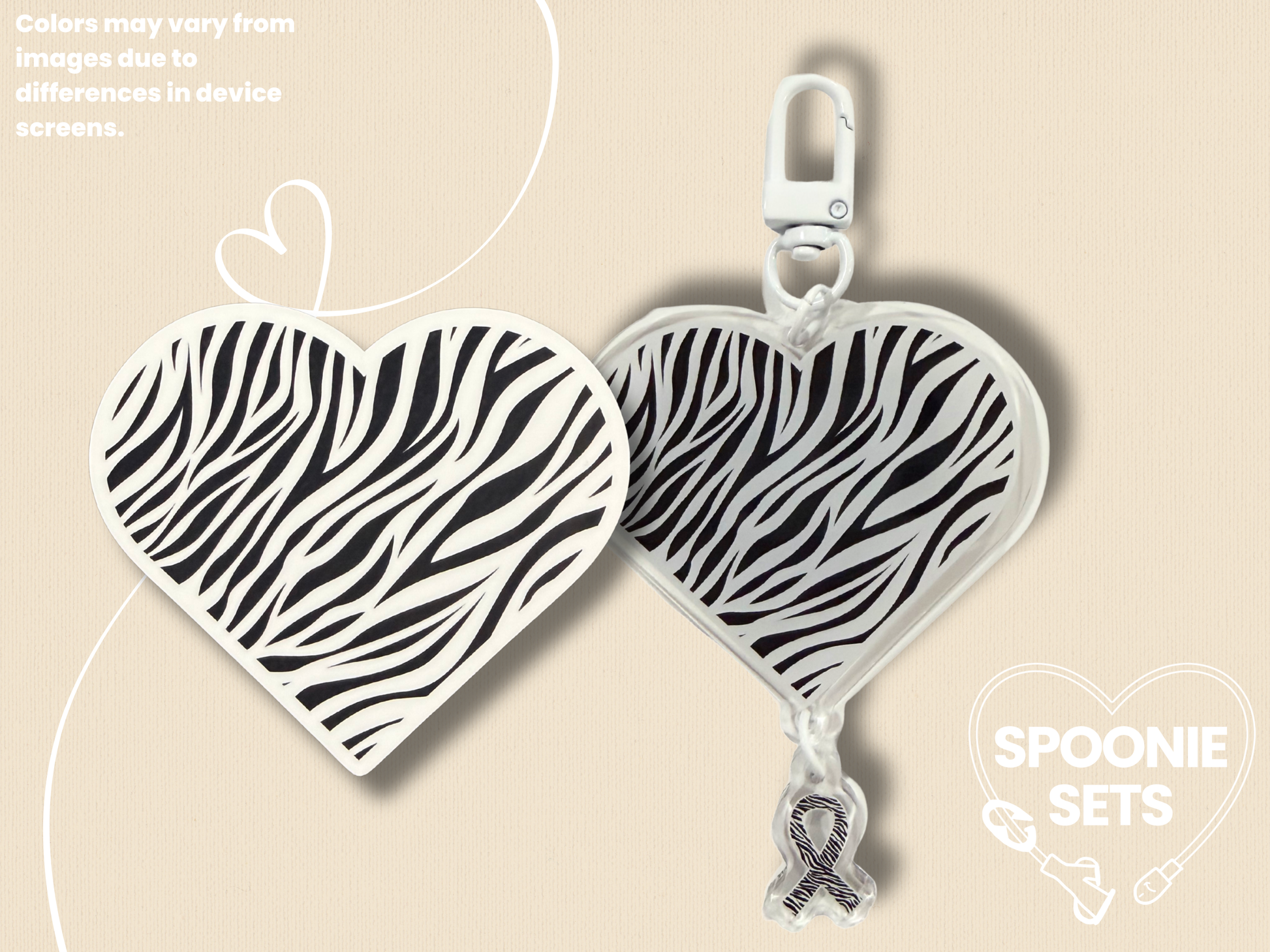 Zebra Print Heart Bundle-1-Spoonie Sets