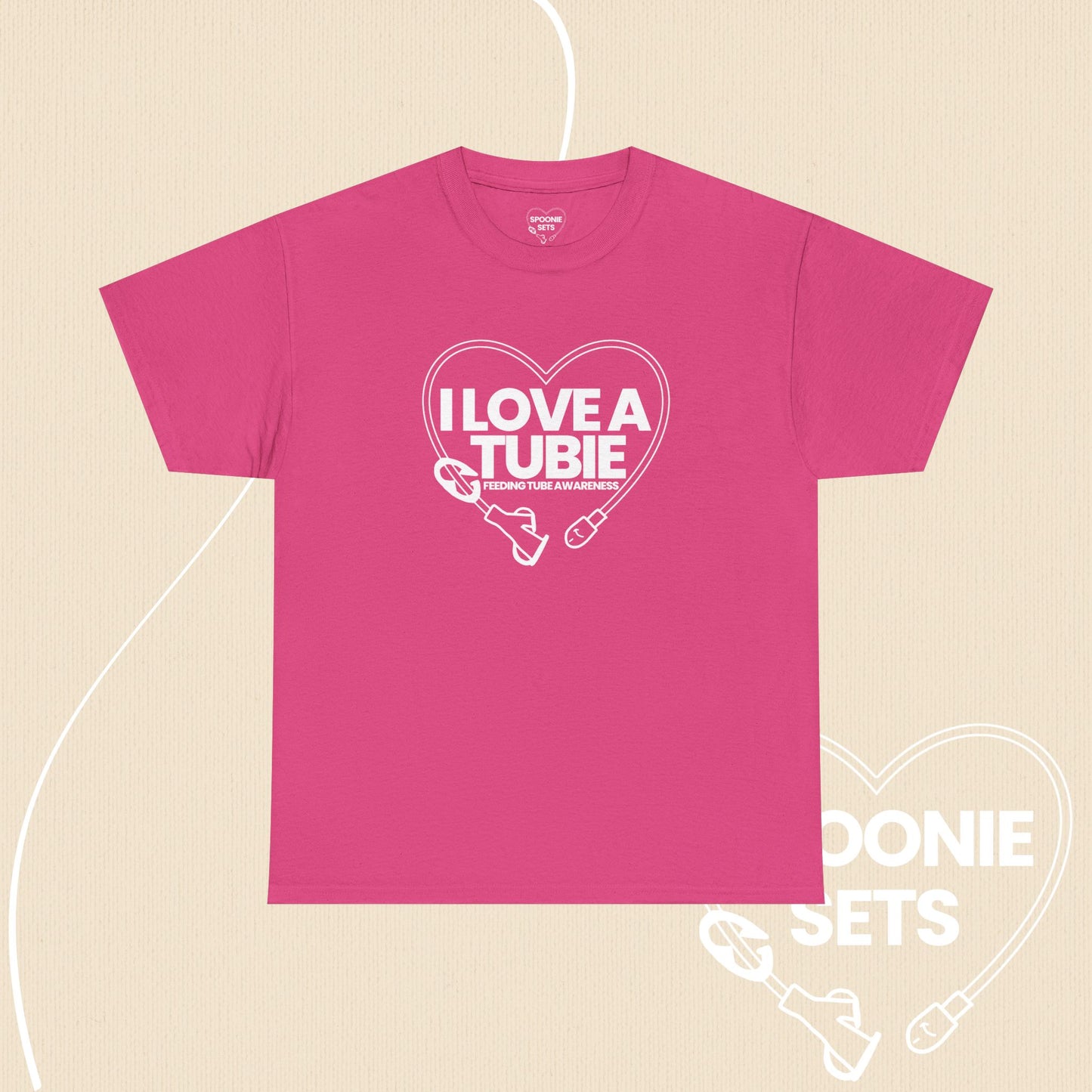 I Love a Tubie Feeding Tube Heart T-Shirt: Medical Awareness Tee