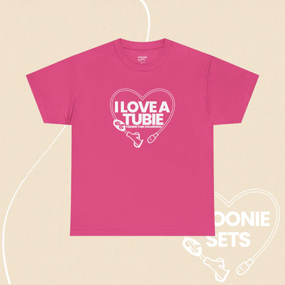 I Love a Tubie Feeding Tube Heart T-Shirt: Medical Awareness Tee-T-Shirt-4-73968009167043270126-Heliconia-S-Spoonie Sets