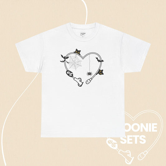 Halloween Feeding Tube Heart T-Shirt: Medical Awareness Tee