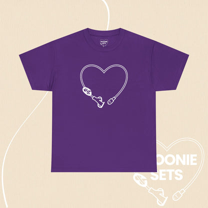 T-Shirt - Feeding Tube Heart - Medical Awareness Shirt, Chronic Illness Tee, G/J/NG/NJ Tube-T-Shirt-3-21769226097127316330-Purple-S-Spoonie Sets