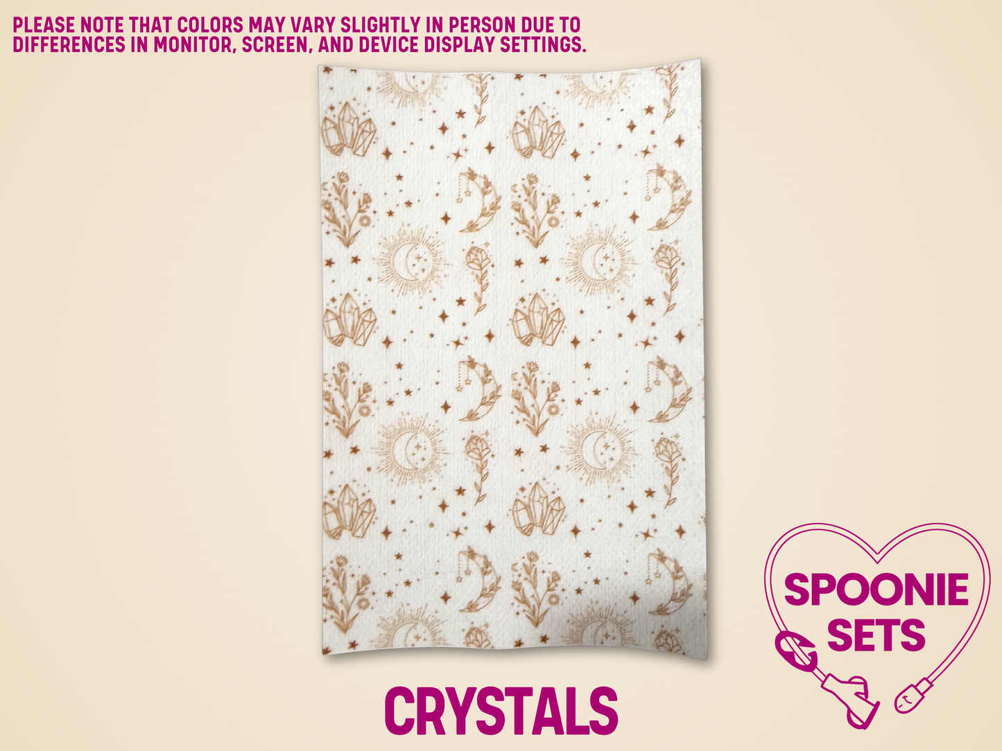 White hypafix tape with brown crystals.
