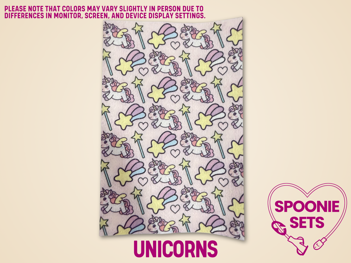 Hypafix tape with repeating unicorn and shooting star pattern.