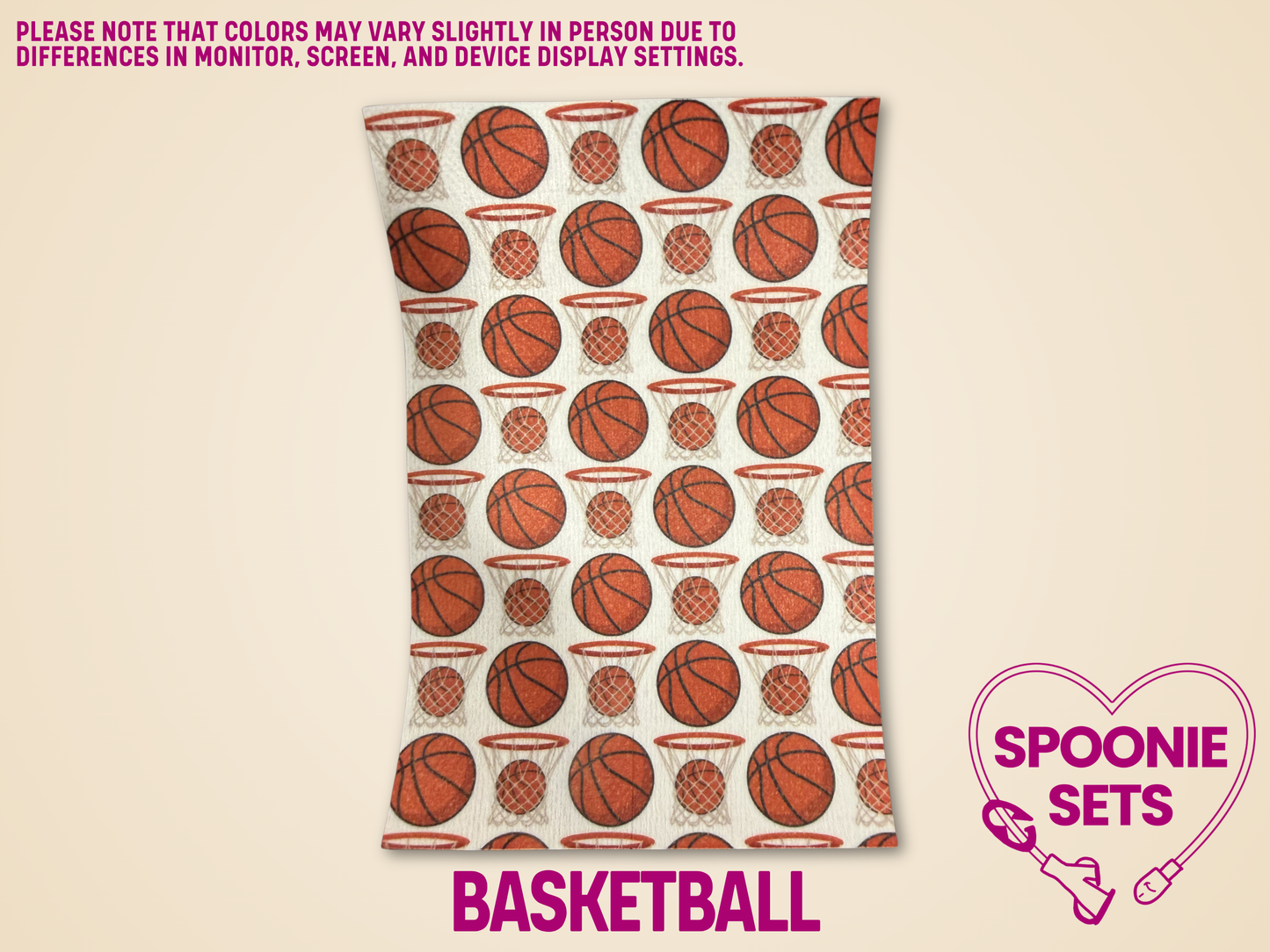 Basketball-themed Hypafix tubie tape sheets 