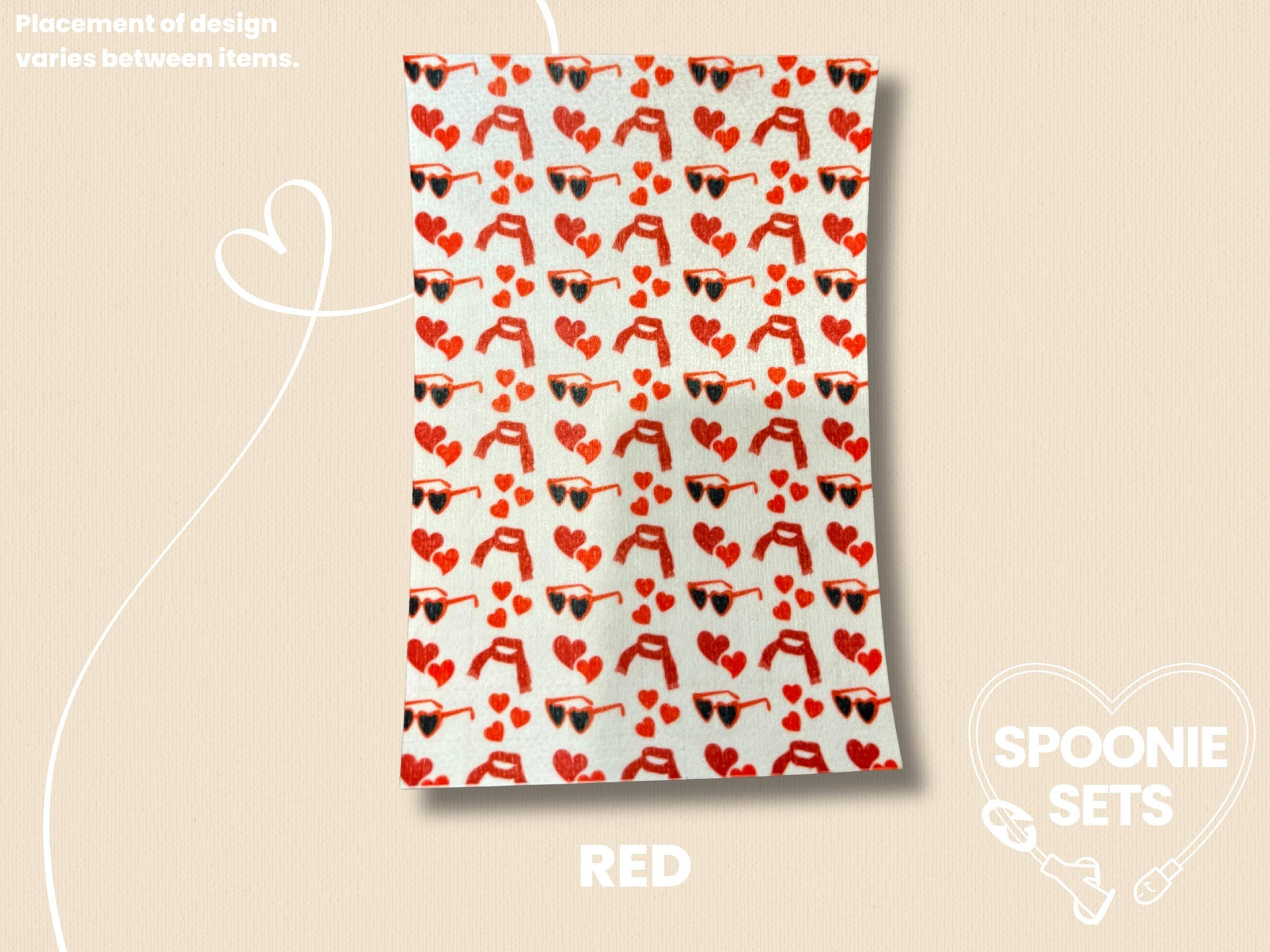 Decorative Tubie Tape: Album Collection Prints for Medical Devices-3-TPE-4X6-014-001-Red-4 x 6 Inches-Spoonie Sets