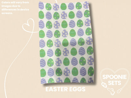 Easter Tubie Tape: Floral Chicks, Bunnies, Eggs-3-TPE-4X6-028-001-Easter Eggs-4 x 6 Inches-Spoonie Sets