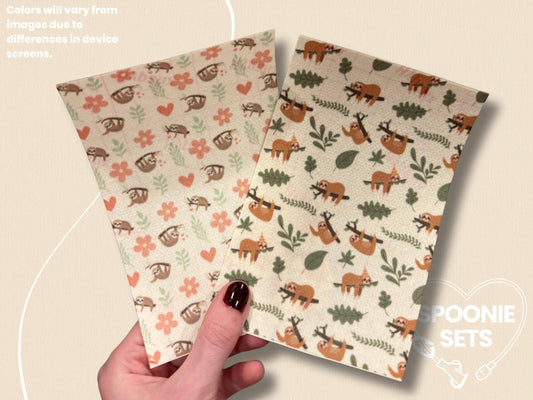 Sloth Printed Tubie Tape: Floral, Party for NG/NJ Feeding Tube, Central Line-1-Spoonie Sets