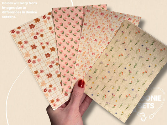 Floral Tubie Tape: Pink Tulips, Neutral Daisies, Wildflowers - Decorative Tape for Feeding Tubes