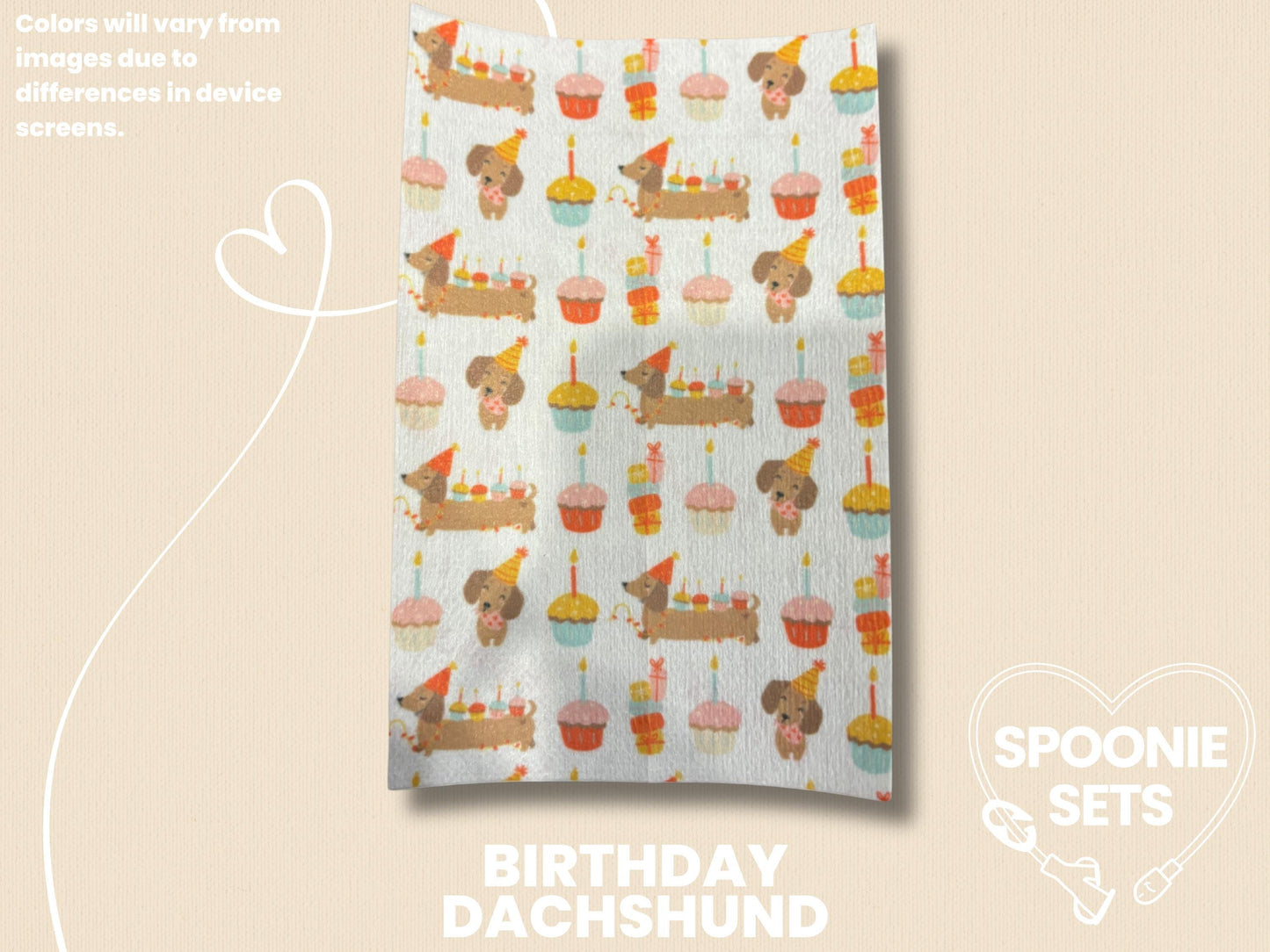 Birthday Tubie Tape: Dachshunds, Party, Cats for NG/NJ Feeding Tube/Central Line
