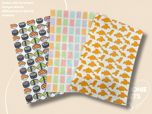 Printed Tubie Tape: Snack Collection Dinosaur Nuggets and Gummy Bears for Feeding Tubes