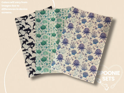 Sea Life Tubie Tape: Turtles, Sharks, Octopuses for NG/NJ Feeding Tube/Central Line-1-Spoonie Sets