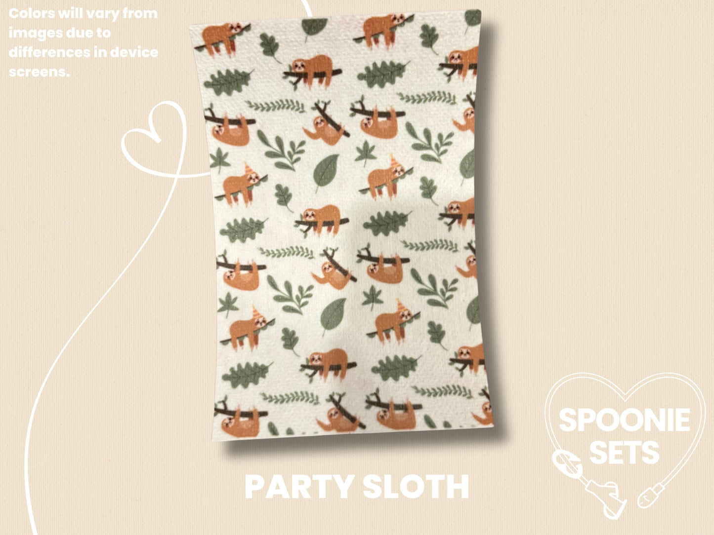 Sloth Printed Tubie Tape: Floral, Party for NG/NJ Feeding Tube, Central Line