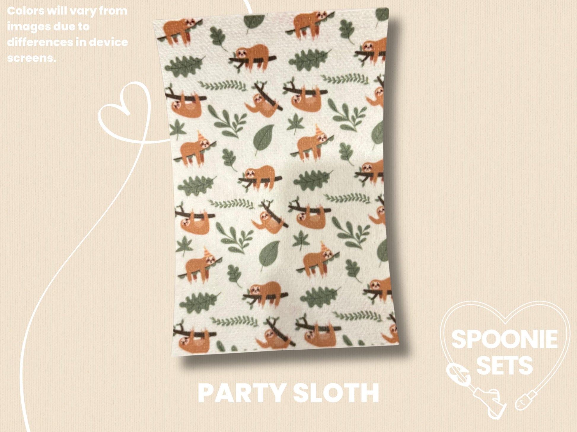Sloth Printed Tubie Tape: Floral, Party for NG/NJ Feeding Tube, Central Line