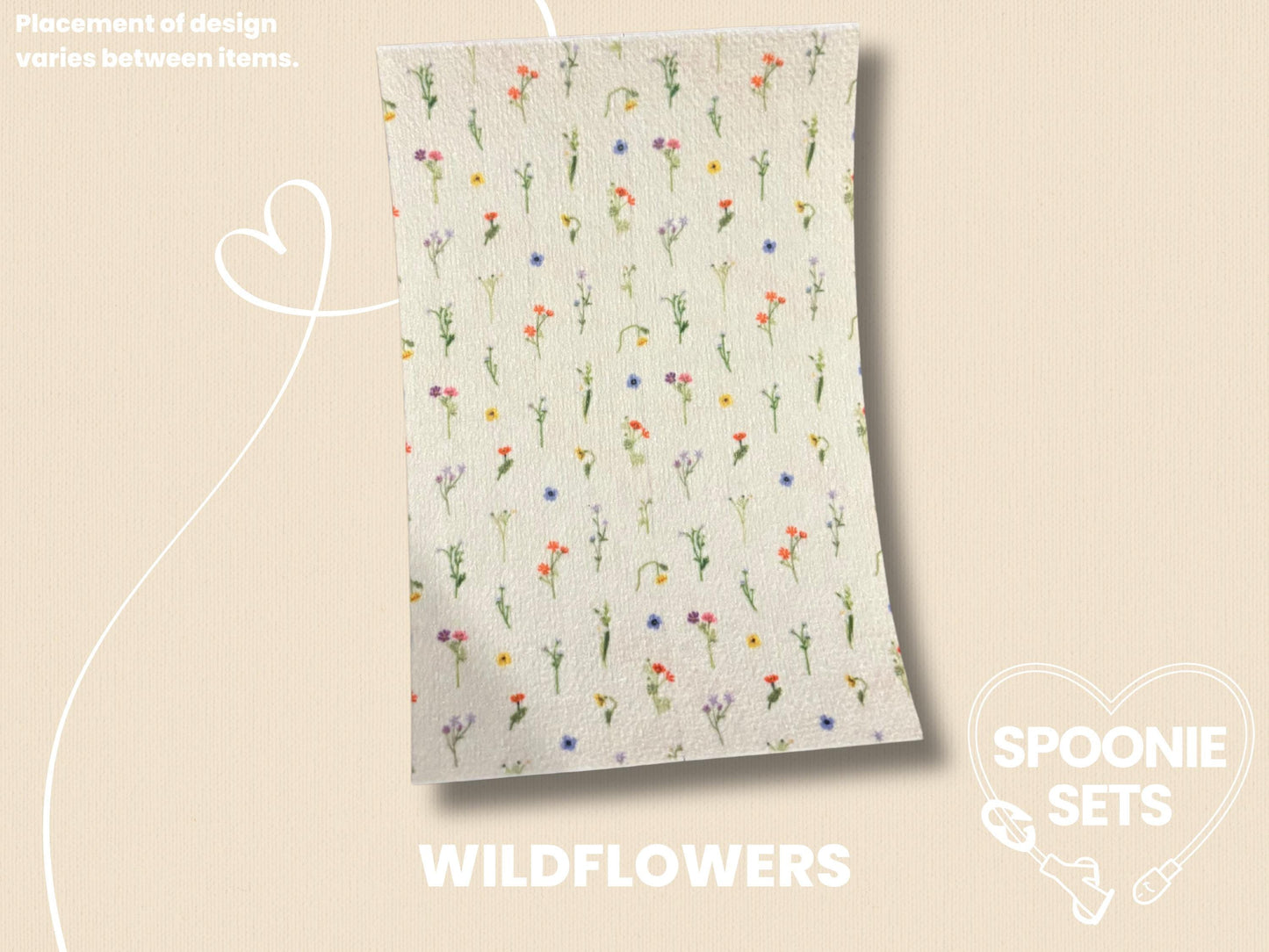 Floral Tubie Tape: Pink Tulips, Neutral Daisies, Wildflowers - Decorative Tape for Feeding Tubes
