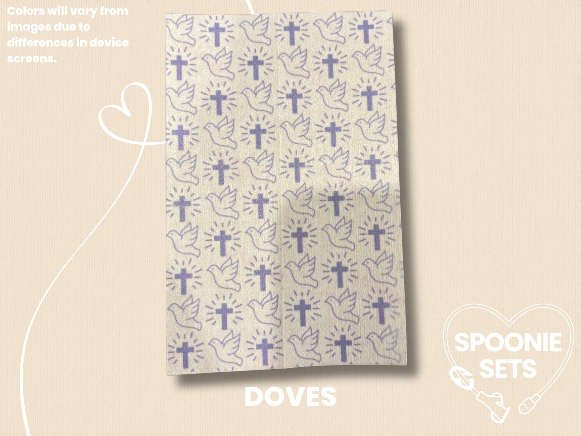 Faith Printed Tubie Tape: Crosses, Doves, Sheep for NG/NJ Feeding Tube & Central Line
