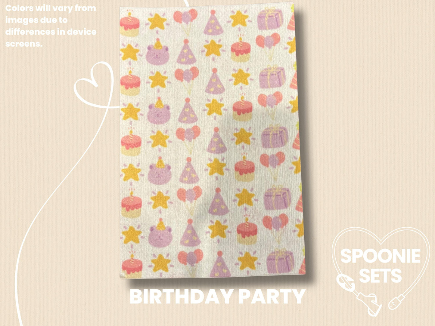 Birthday Tubie Tape: Dachshunds, Party, Cats for NG/NJ Feeding Tube/Central Line