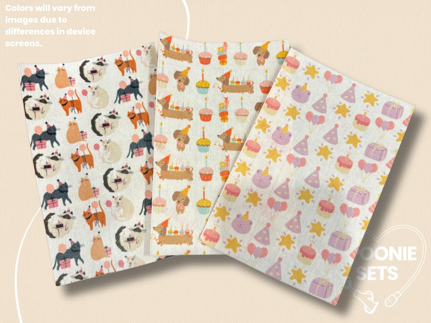 Birthday Tubie Tape: Dachshunds, Party, Cats for NG/NJ Feeding Tube/Central Line