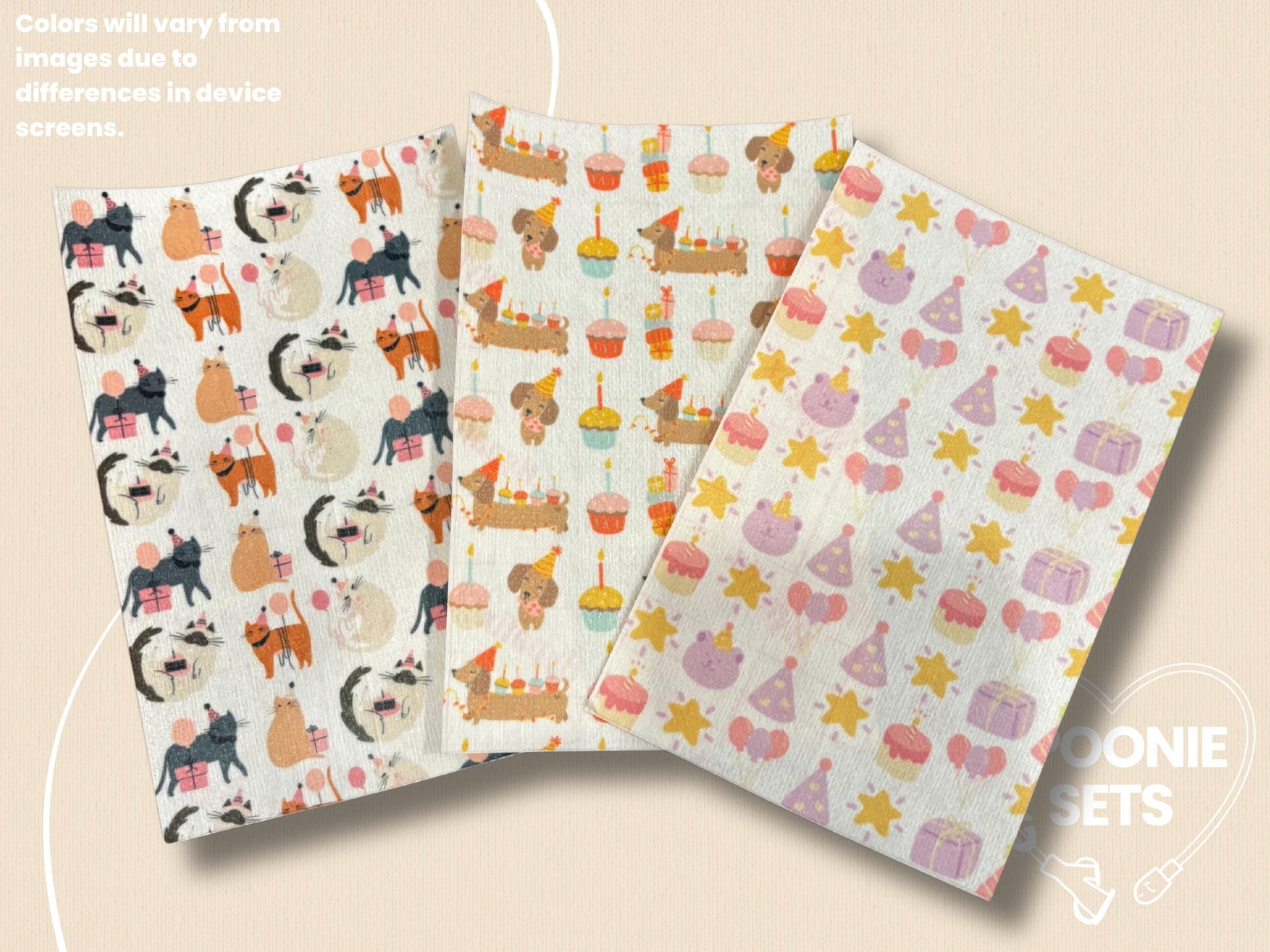 Birthday Tubie Tape: Dachshunds, Party, Cats for NG/NJ Feeding Tube/Central Line