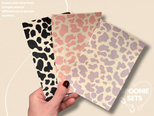 Cow Animal Print Tubie Tape: Pink, Purple, Black - Decorative Tape for Feeding Tubes-1-Spoonie Sets