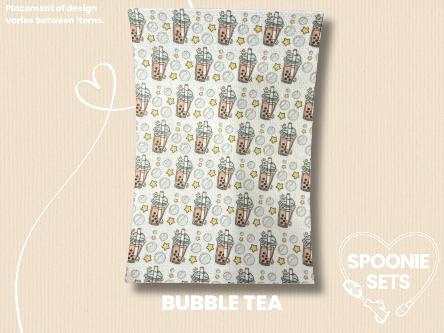 Drinks Tubie Tape: Cola, Boba, Coffee for Feeding Tube, Central Line-4-TPE-4X6-018-004-Bubble Tea-4 x 6 Inches-Spoonie Sets