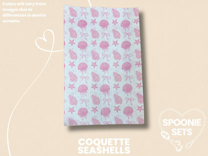 Summer Tubie Tape Collection: Floral, Seashells, Flip Flops-4-TPE-4X6-029-003-Coquette Seashells-4 x 6 Inches-Spoonie Sets