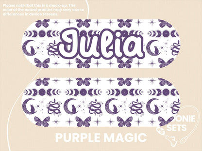 Witchy Feeding Tube TPN Pump Sticker: Purple Magic, Mushrooms, Potions