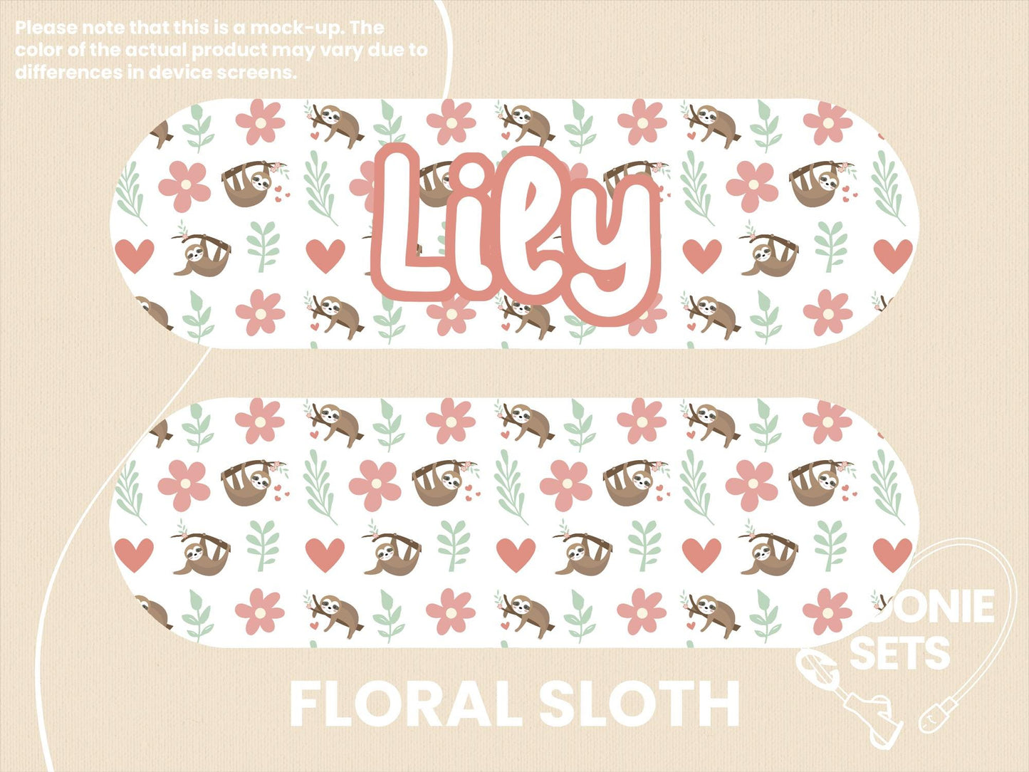 Feeding Tube TPN Pump Sticker: Animal Designs - Capybara, Sloth