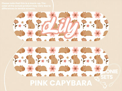 Feeding Tube TPN Pump Sticker: Animal Designs - Capybara, Sloth