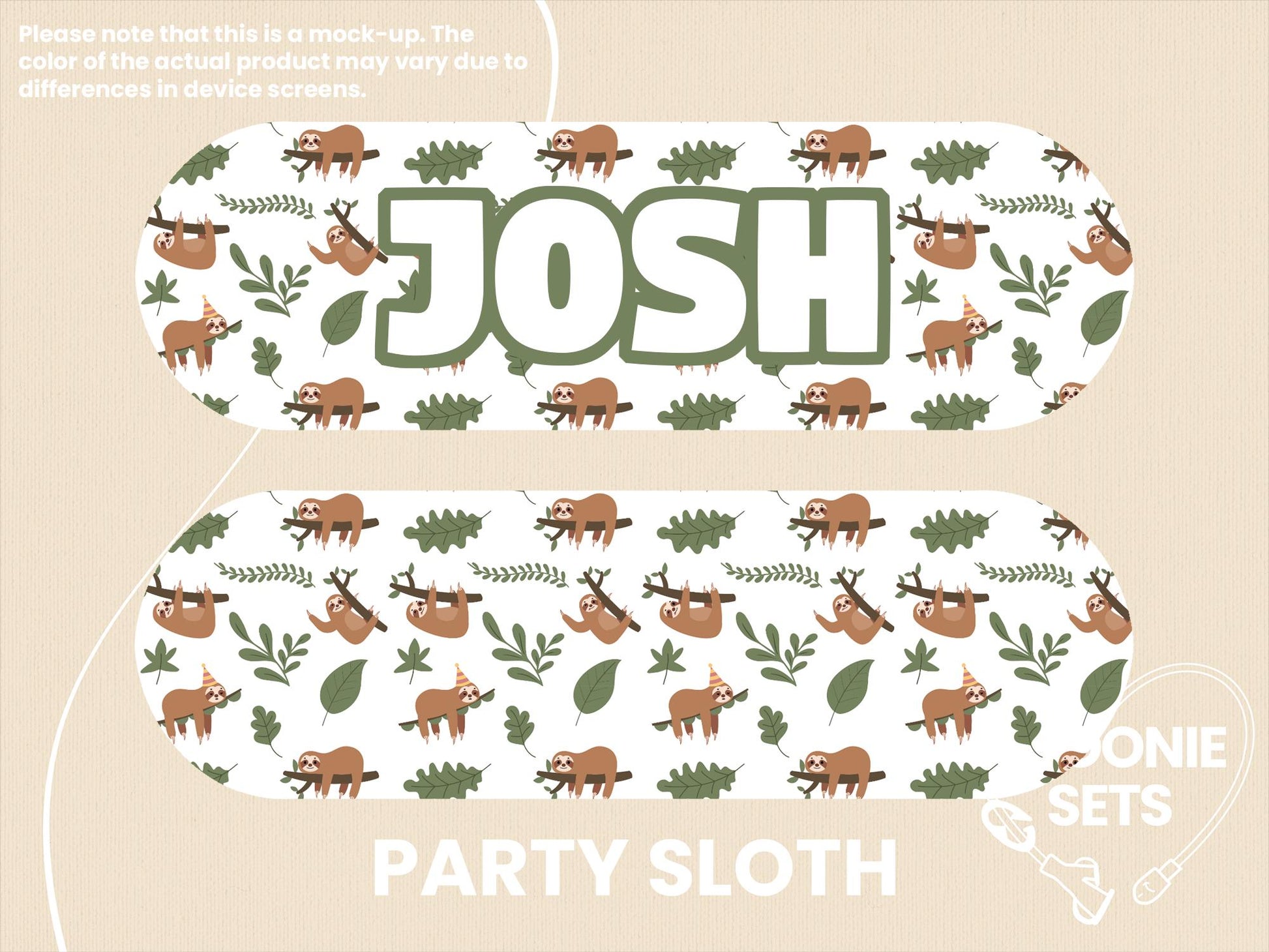 Feeding Tube Pump Sticker: Animal Designs - Capybara, Sloth