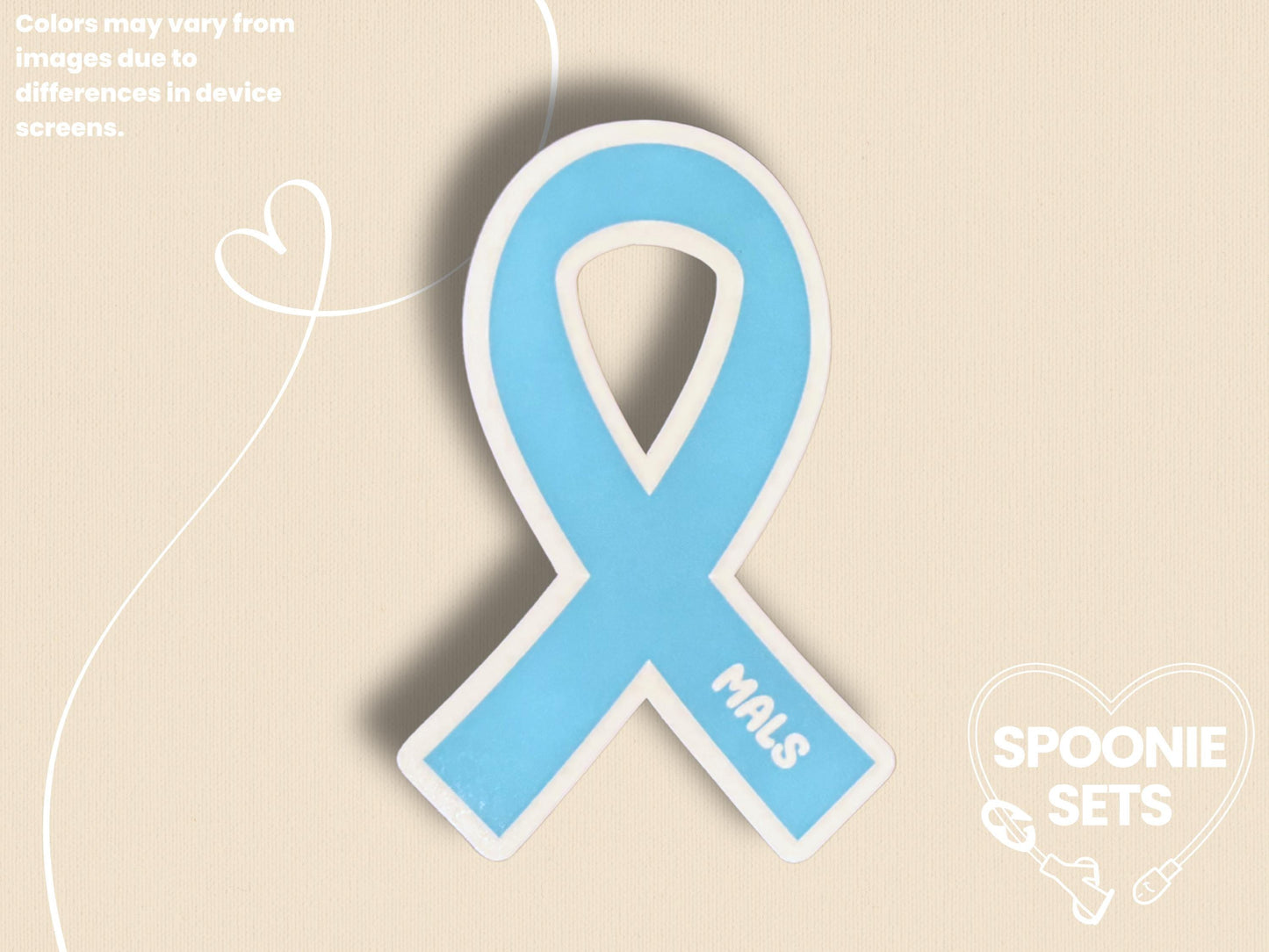 MALS Awareness Ribbon Sticker: Vascular Compression Advocacy Decal