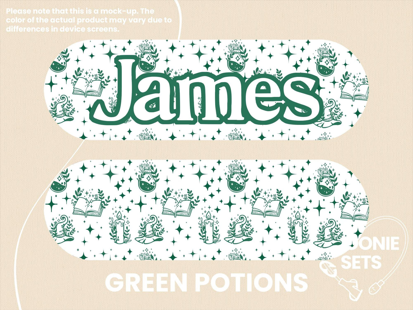 Witchy Feeding Tube TPN Pump Sticker: Purple Magic, Mushrooms, Potions