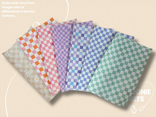 Checkered Print Tubie Tape: Pink, Purple, Green, Blue, Beige for Feeding Tube & Central Line