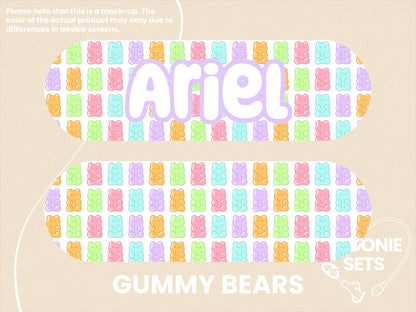 Feeding Tube TPN Pump Sticker: Snack Collection - Dino Nuggets, Gummy Bears, Sushi