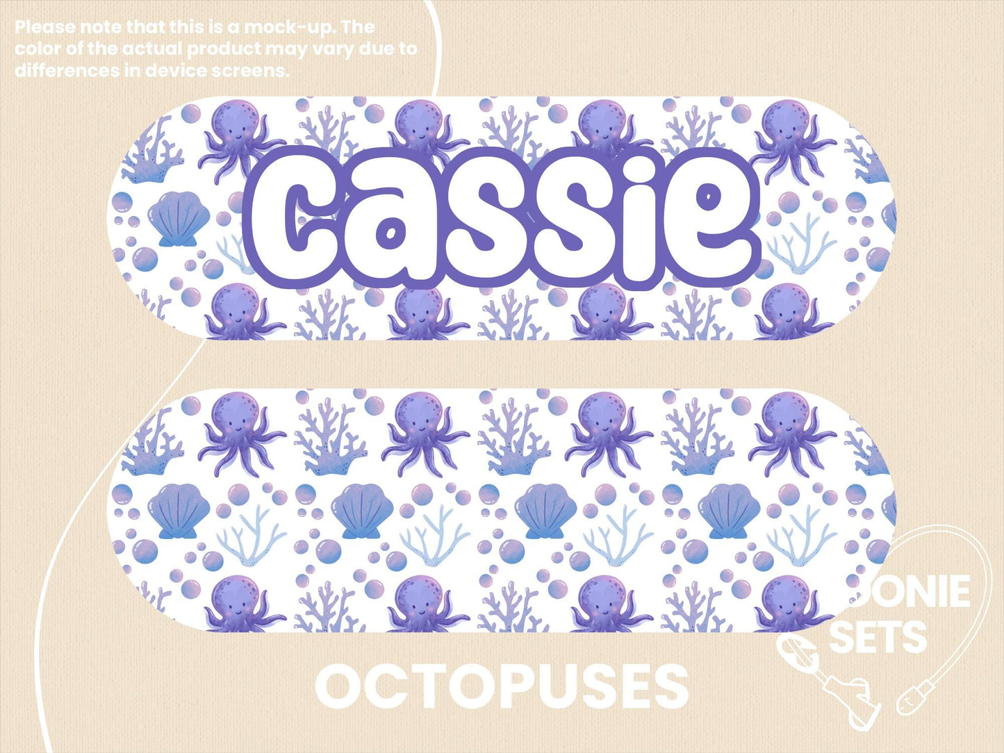 Sea Life Feeding Tube TPN Pump Sticker: Turtles, Octopuses, Sharks