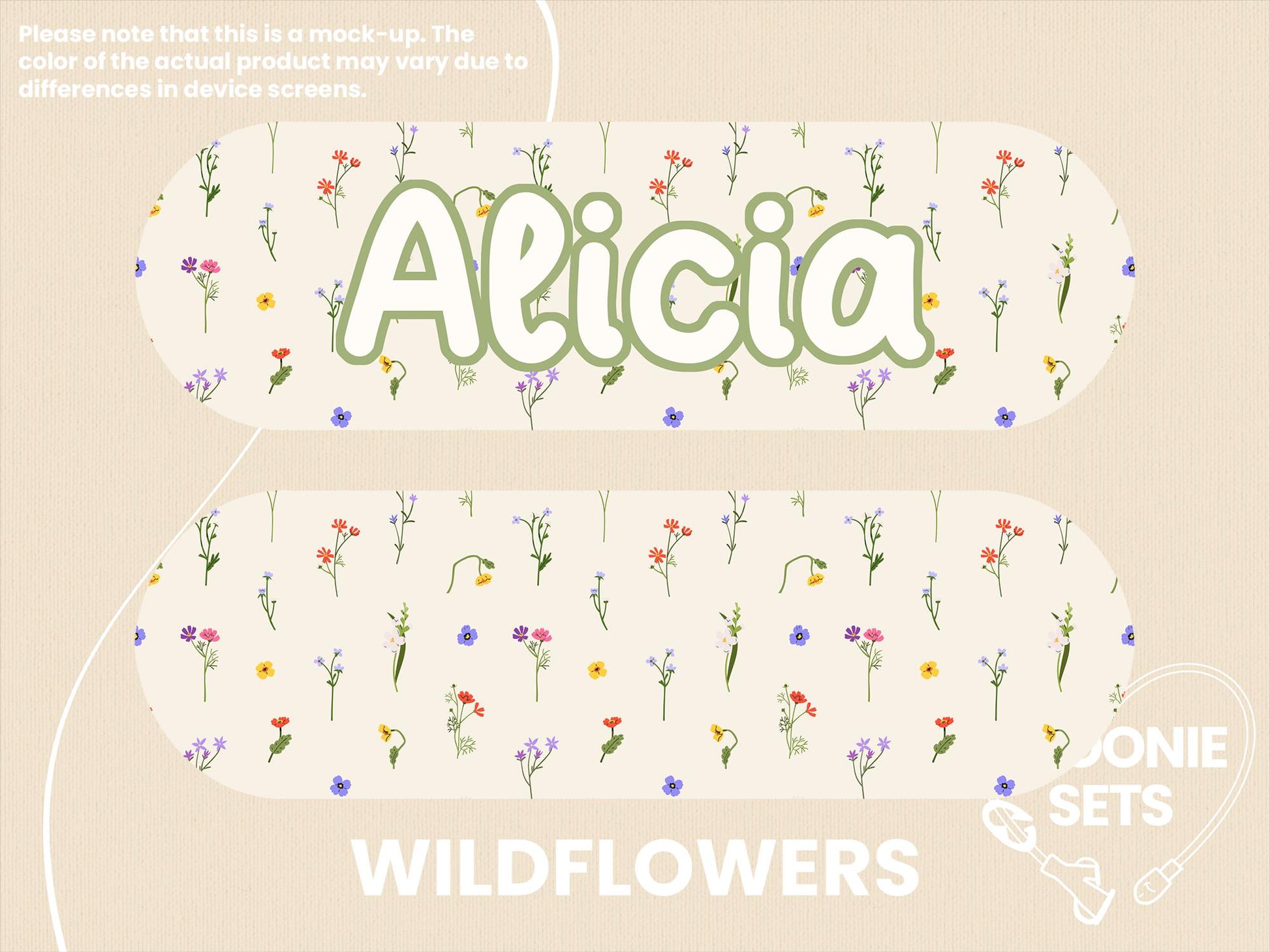 Floral Feeding Tube Pump Sticker: Wildflower, Tulip, Daisy Design
