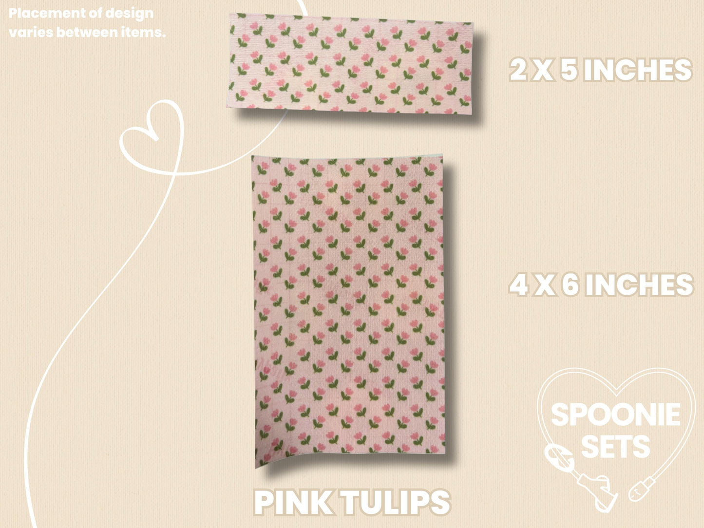 Floral Tubie Tape: Pink Tulips, Neutral Daisies, Wildflowers - Decorative Tape for Feeding Tubes