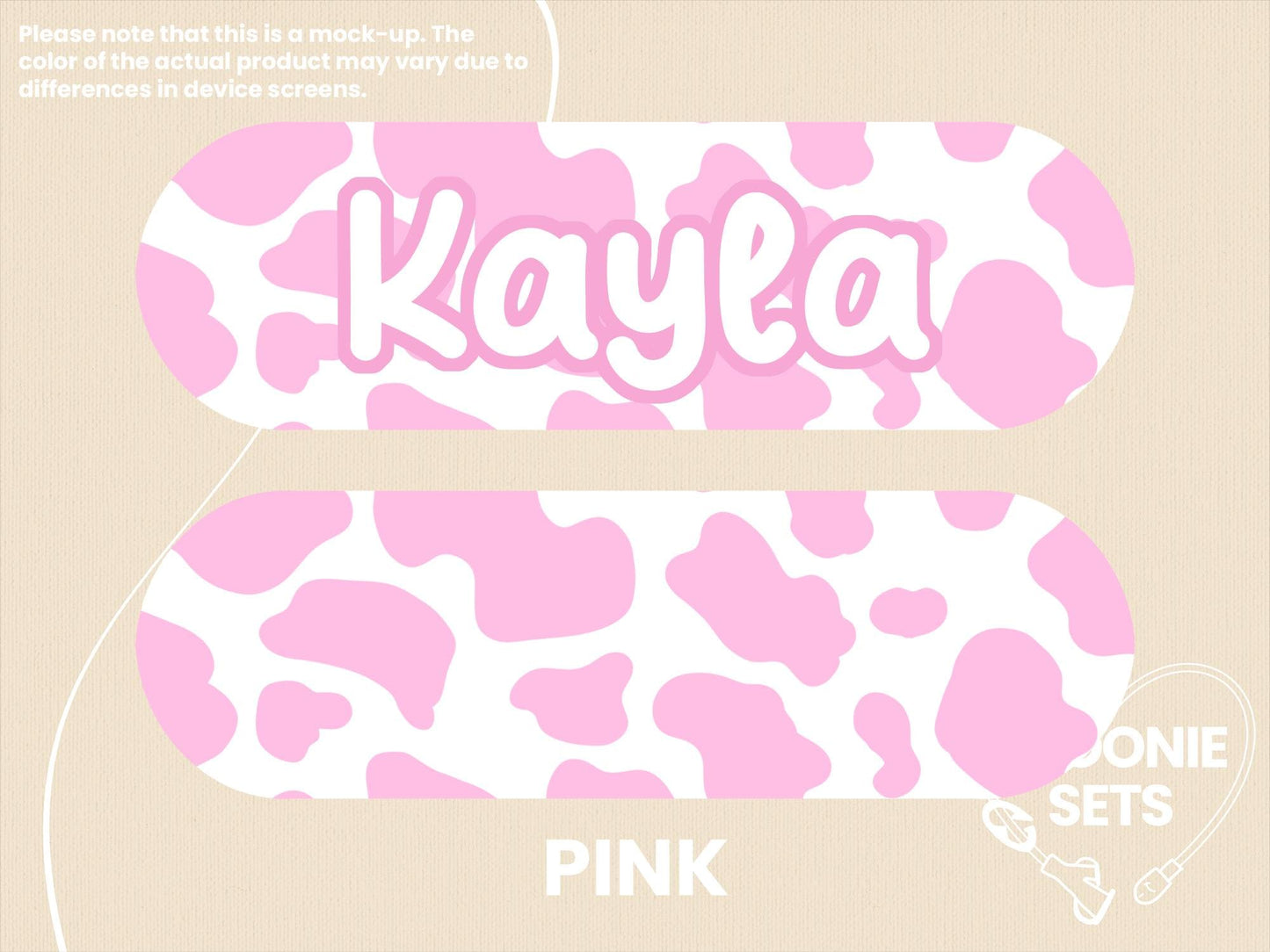 Cow Print Feeding Tube TPN Pump Sticker - Black, Purple, Brown, Pink Animal Print