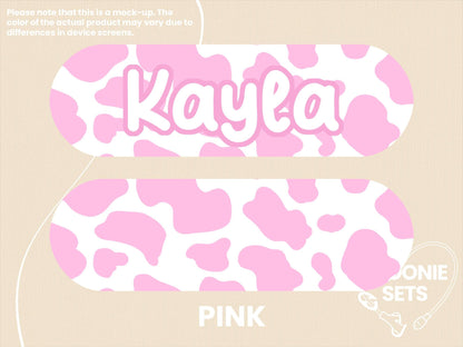 Cow Print Feeding Tube TPN Pump Sticker - Black, Purple, Brown, Pink Animal Print