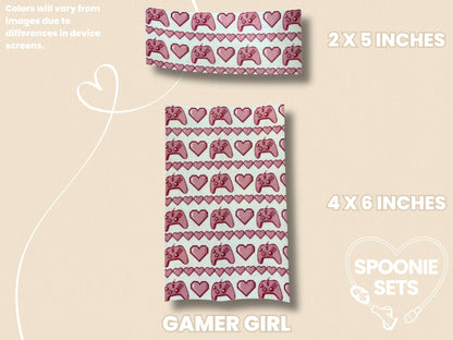 Video Game Tubie Tape: Pixel Art Cat, Level Up Design-3-TPE-4X6-013-002-Gamer Girl-4 x 6 Inches-Spoonie Sets